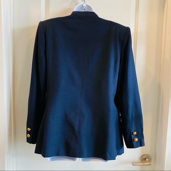 Vintage Navy Gold Button Double Breasted Blazer - Picture 4 of 11